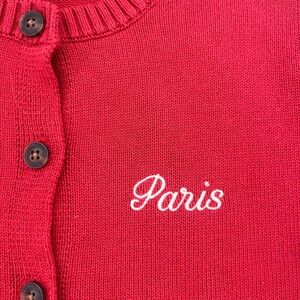 Like new Brandy Melville ‘Paris’ embroidered cardigan ♥️